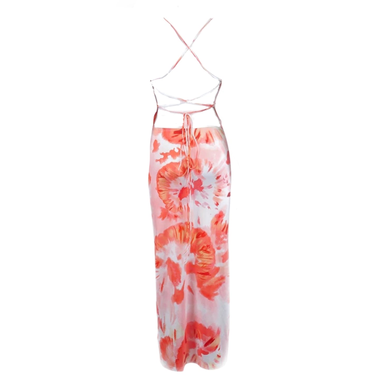 Maxi peach dress